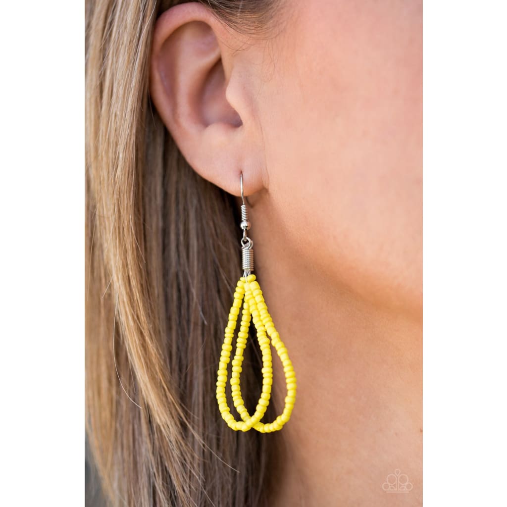 Paparazzi Peacefully Pacific Yellow - A Finishing Touch