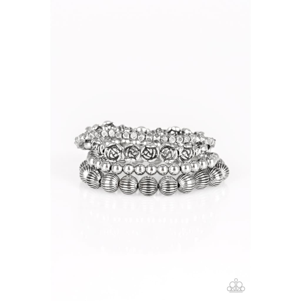 Paparazzi Rose Garden Gala - Silver - A Finishing Touch