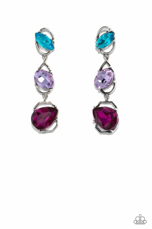 Paparazzi Dimensional Dance - Multi Earrings