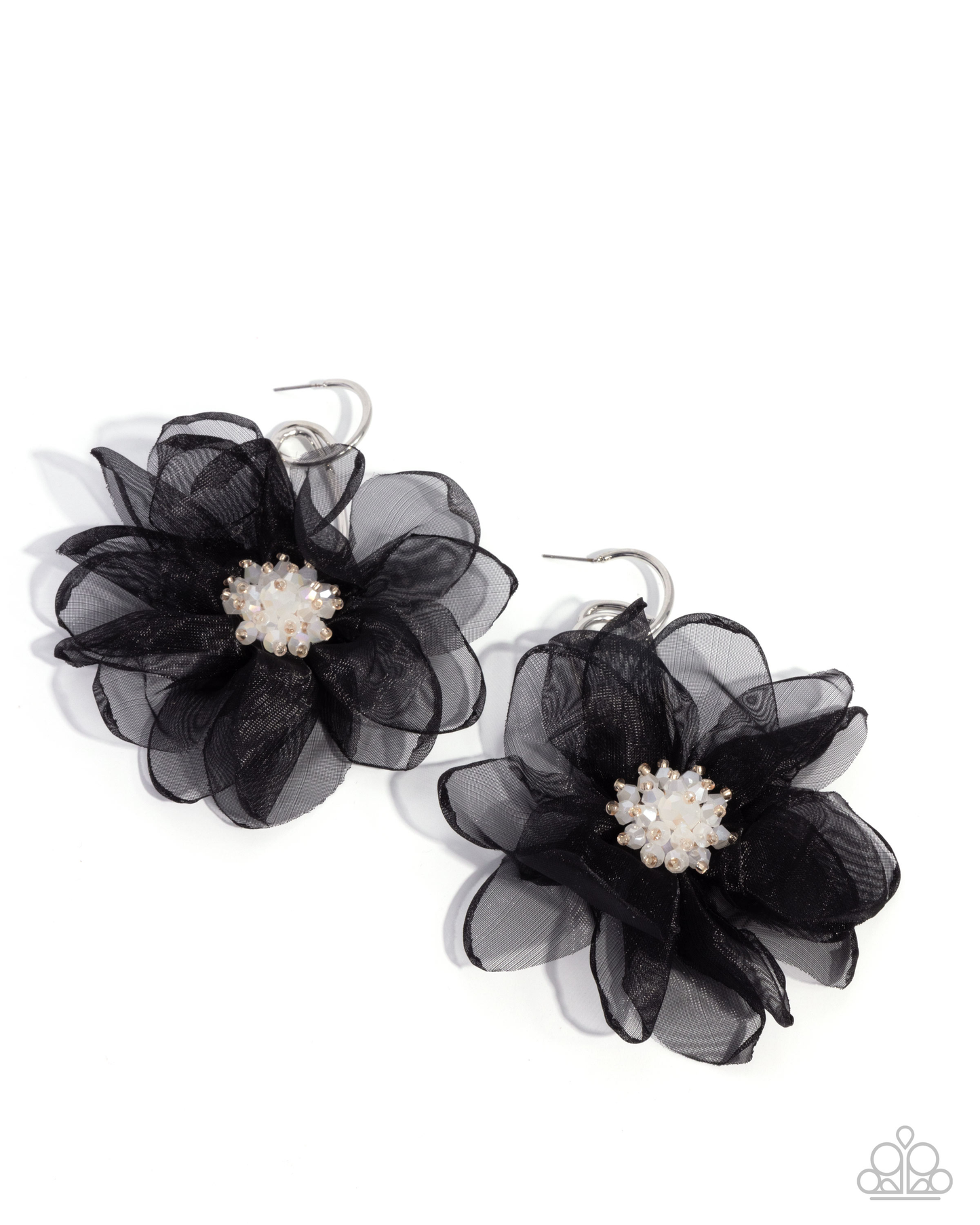 Paparazzi Cosmopolitan Chiffon - Black Earrings