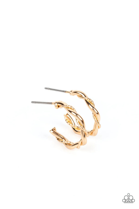 A Finishing Touch Irresistibly Intertwined - Gold Earrings