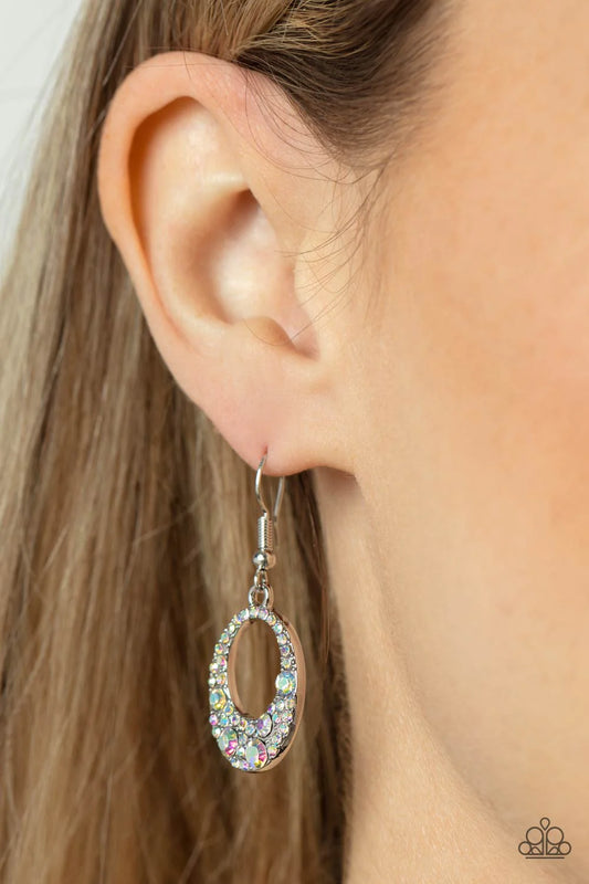 Paparazzi Showroom Sizzle - Multi Iridescent Earring