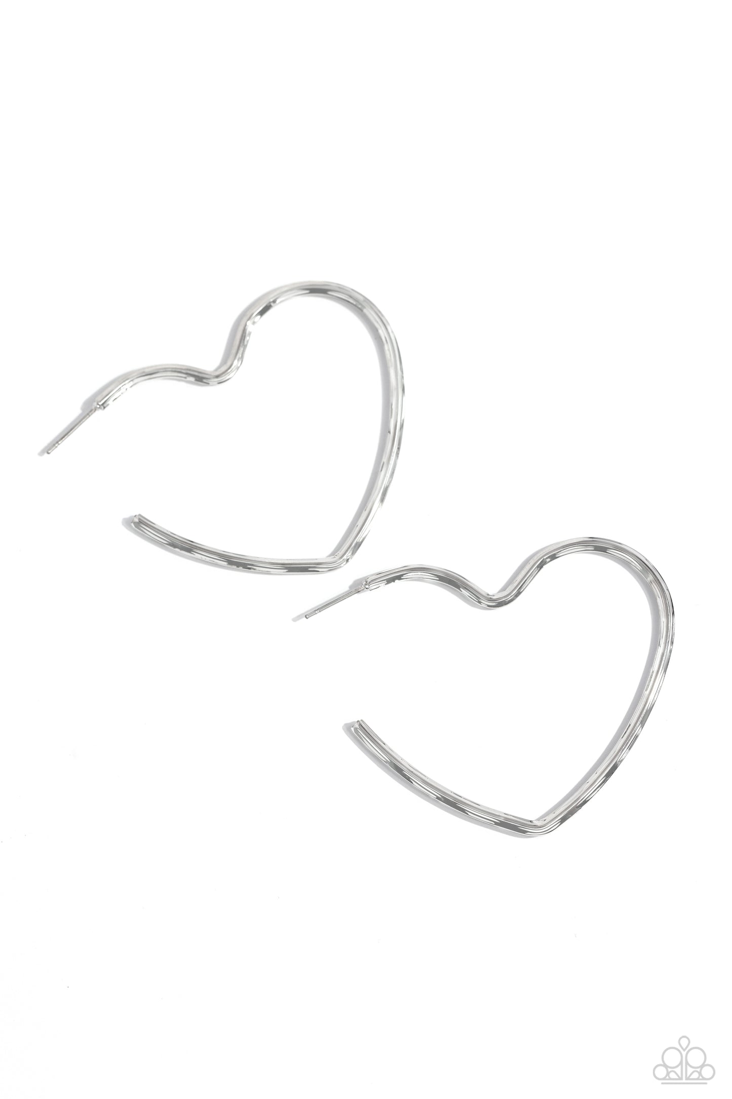 Paparazzi Summer Sweethearts - Silver Heart Earrings A Finishing Touch Jewelry 