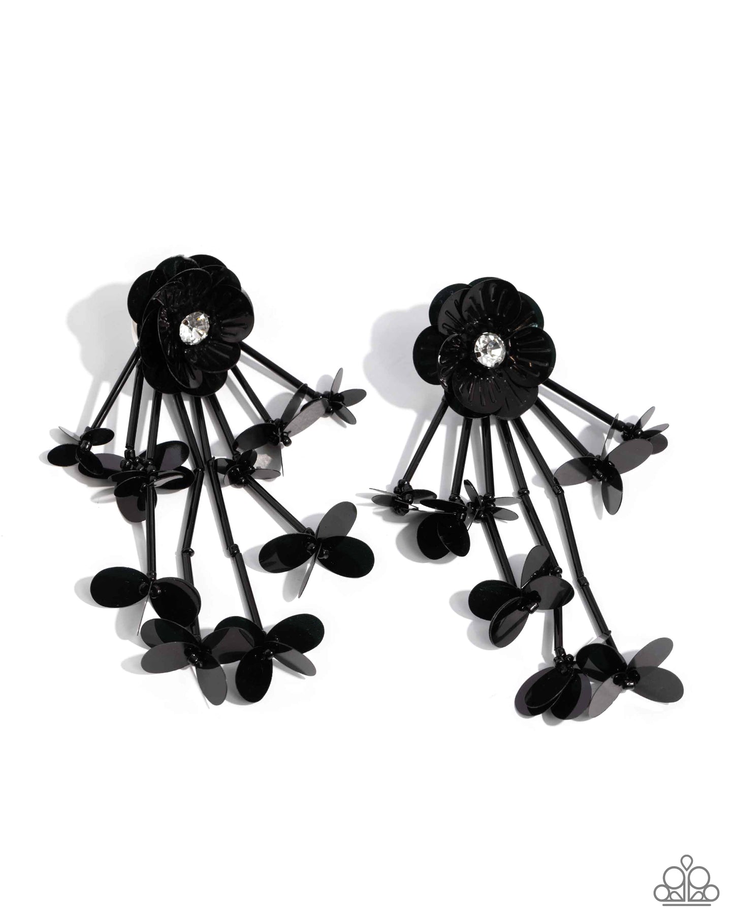 Paparazzi Floral Future - Black Earrings