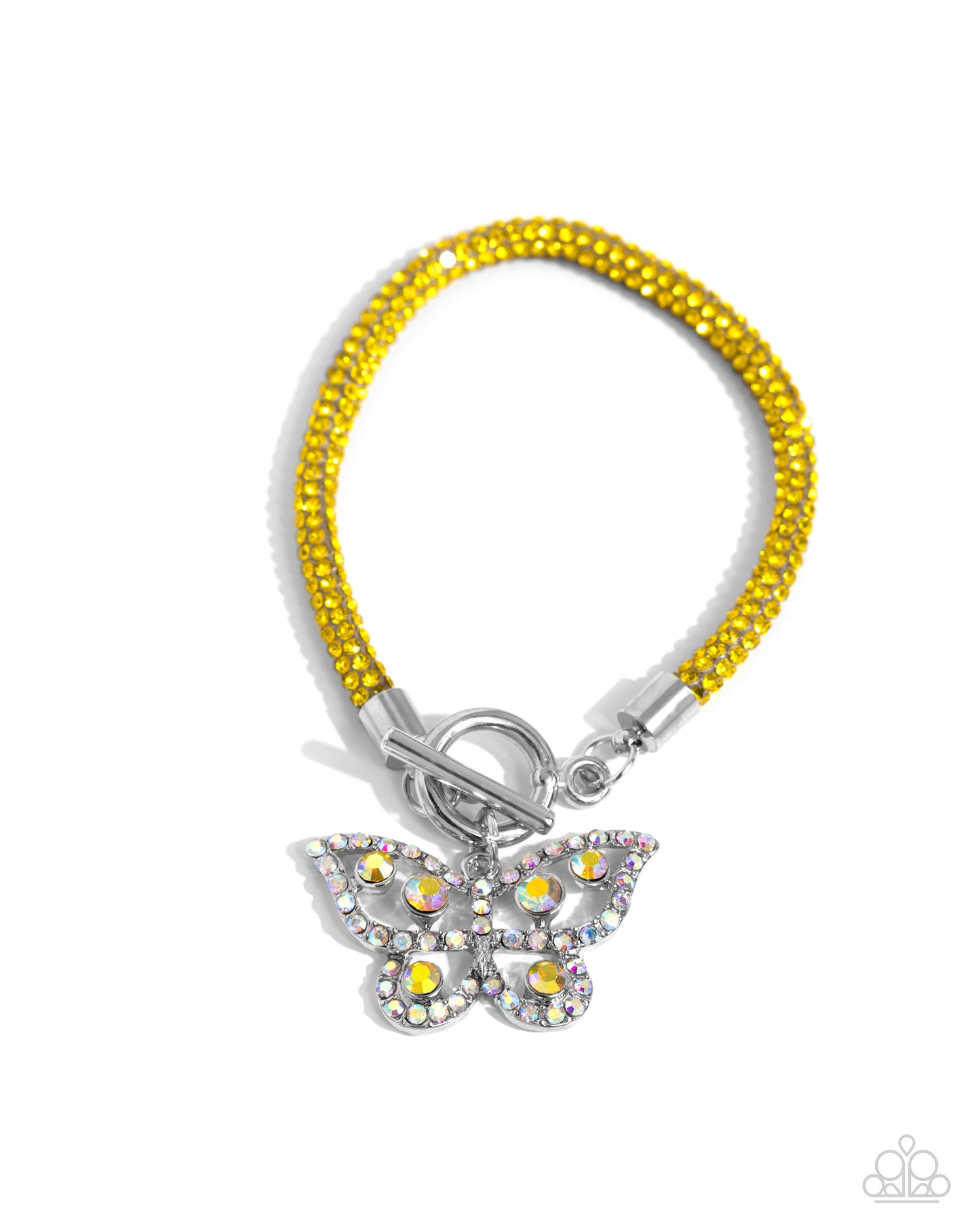 Paparazzi On SHIMMERING Wings - Yellow Necklace and Aerial Appeal - Yellow Bracelet - 2 piece set