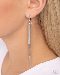 Paparazzi Grandiose Glaze - Silver Earrings