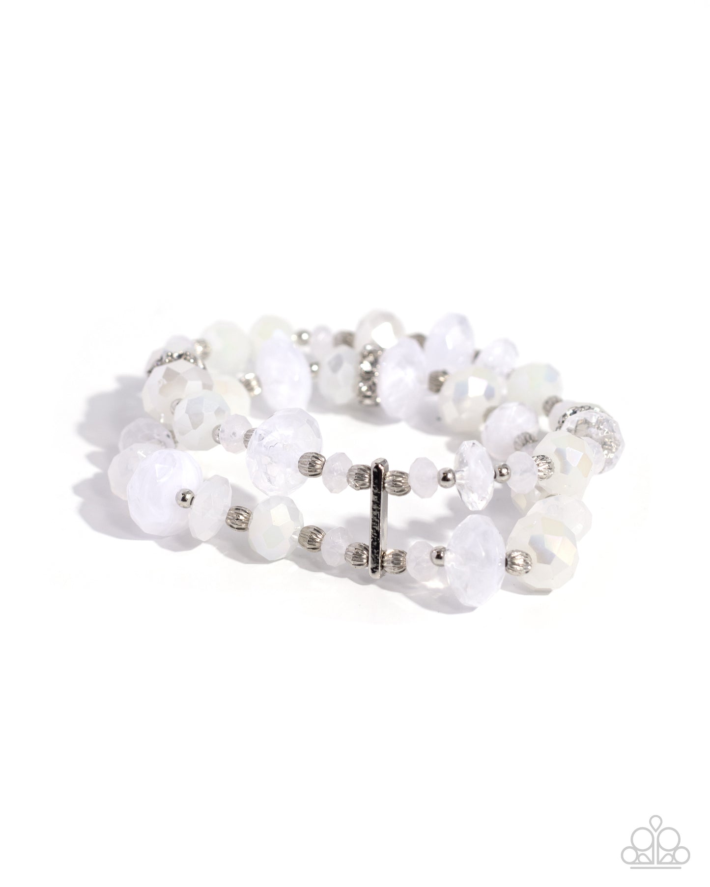 Paparazzi Faceted Fairy Tale - White Bracelet