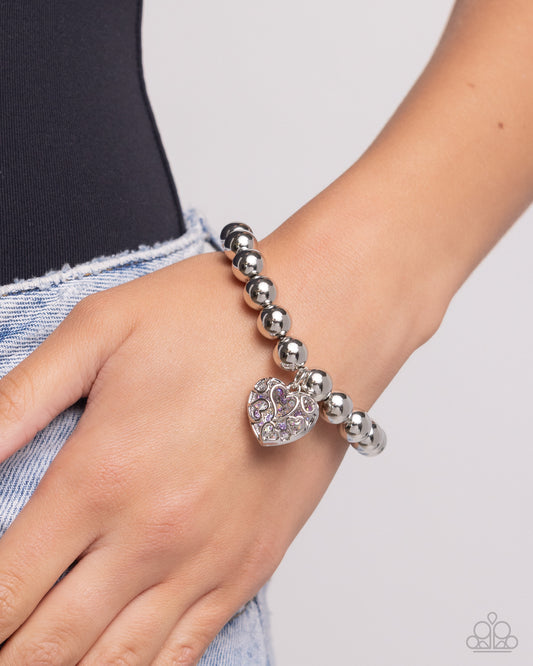 Paparazzi Fleeting Filigree - Purple Bracelet