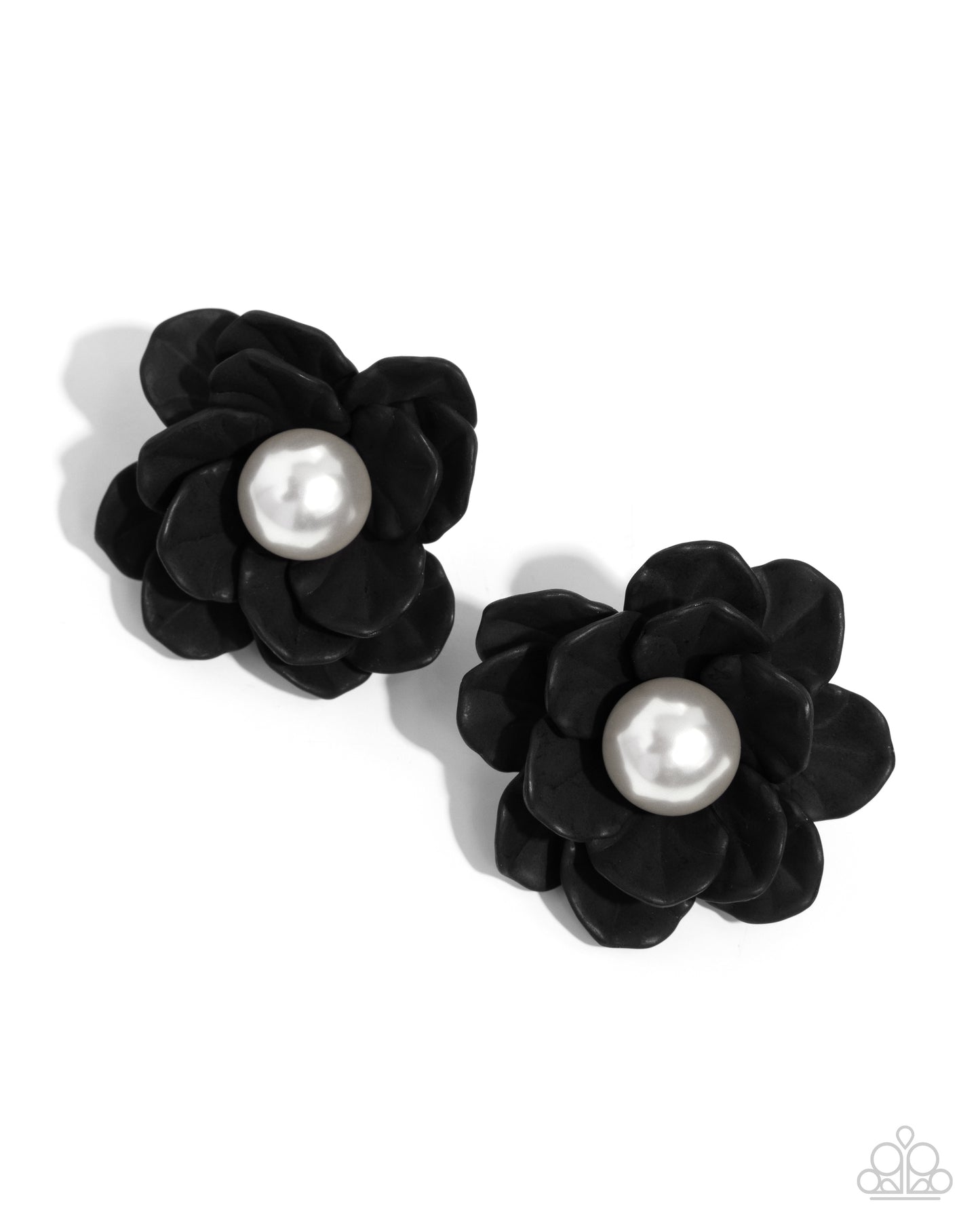 Paparazzi Blooming Backdrop - Black Earrings