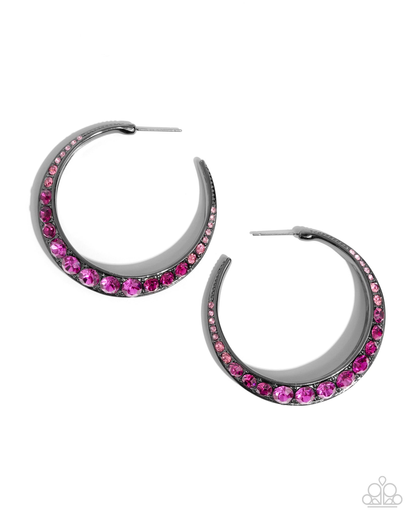 Paparazzi Embedded Edge - Pink Earrings