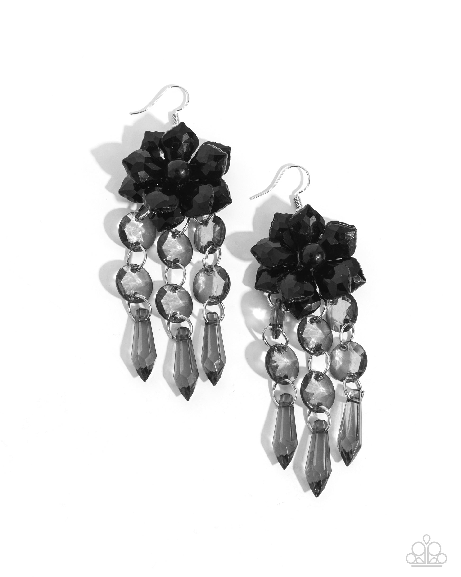 Paparazzi Hawaiian Hallmark - Black Dangle Earrings A Finishing Touch Jewelry 