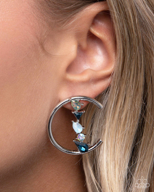 A Finishing Touch Pronged Patchwork - Blue Earrings
