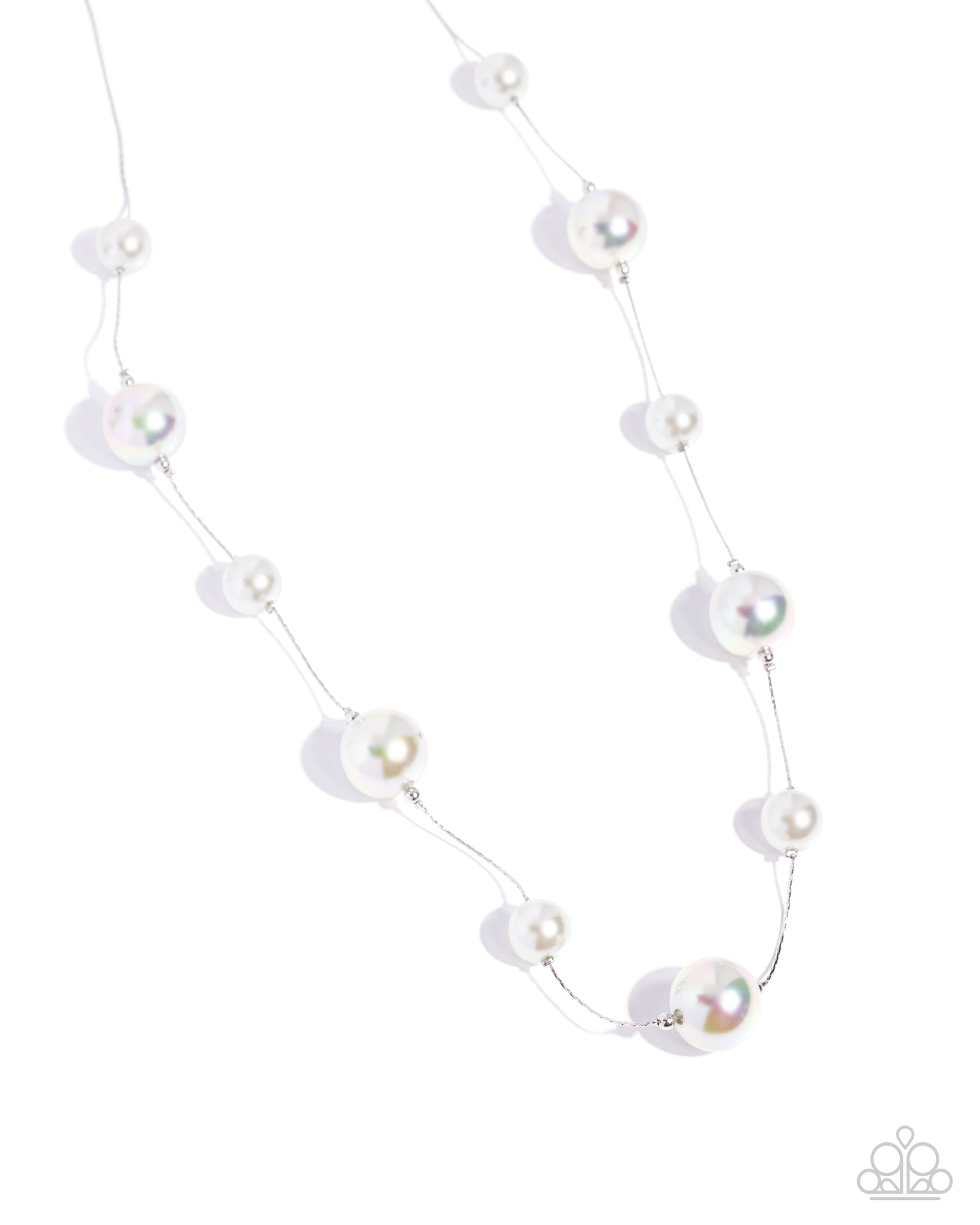 Paparazzi Park Avenue Pearls - Silver Necklace