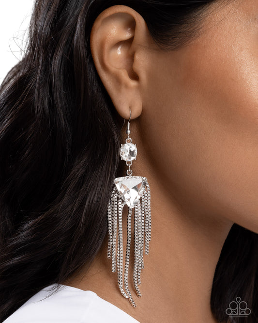 Paparazzi Maven Musings - Silver Earrings