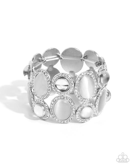 Paparazzi Affixed Appeal - White Bracelet