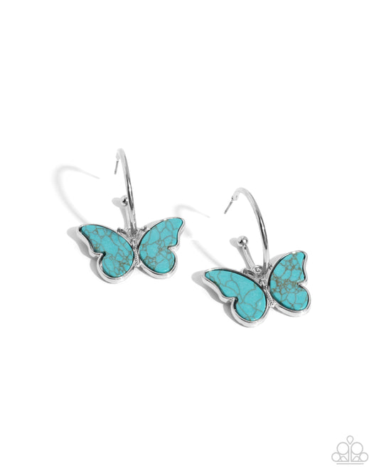 Paparazzi Melodic Mariposa - Blue Earring