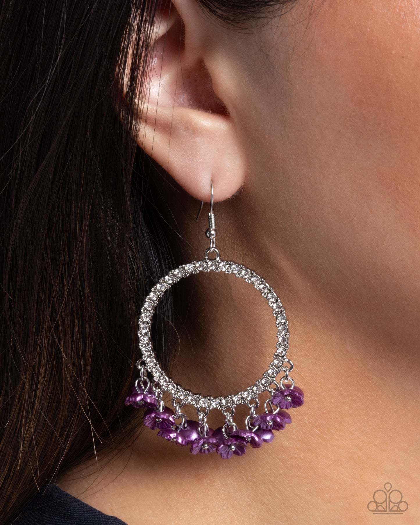 Paparazzi Wreathed Wisteria - Purple Earrings