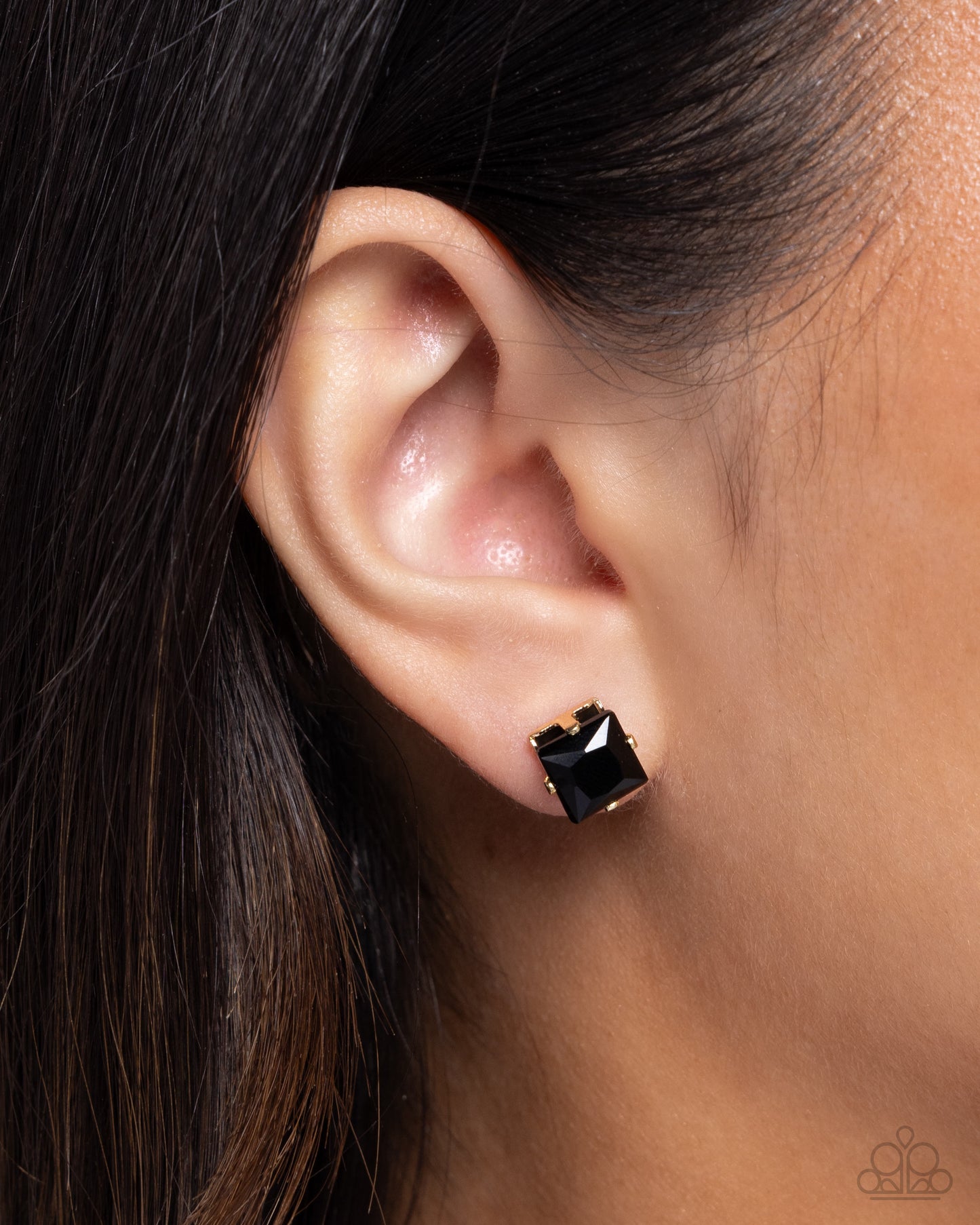 Paparazzi Squared Soprano - Black Earrings