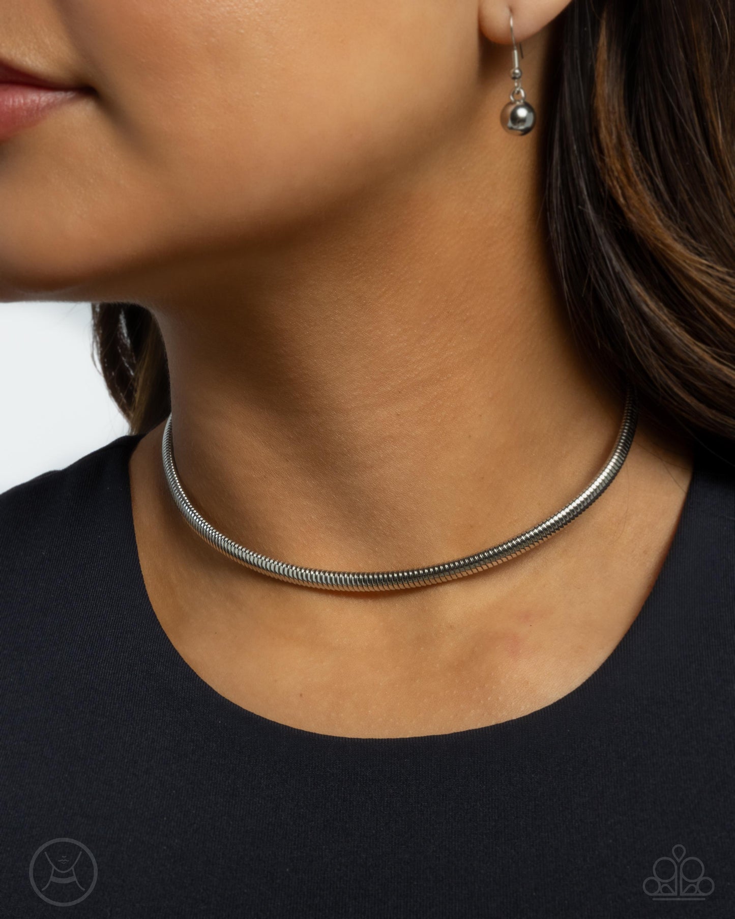 A Finishing Touch Captivating Choker - Silver Necklace