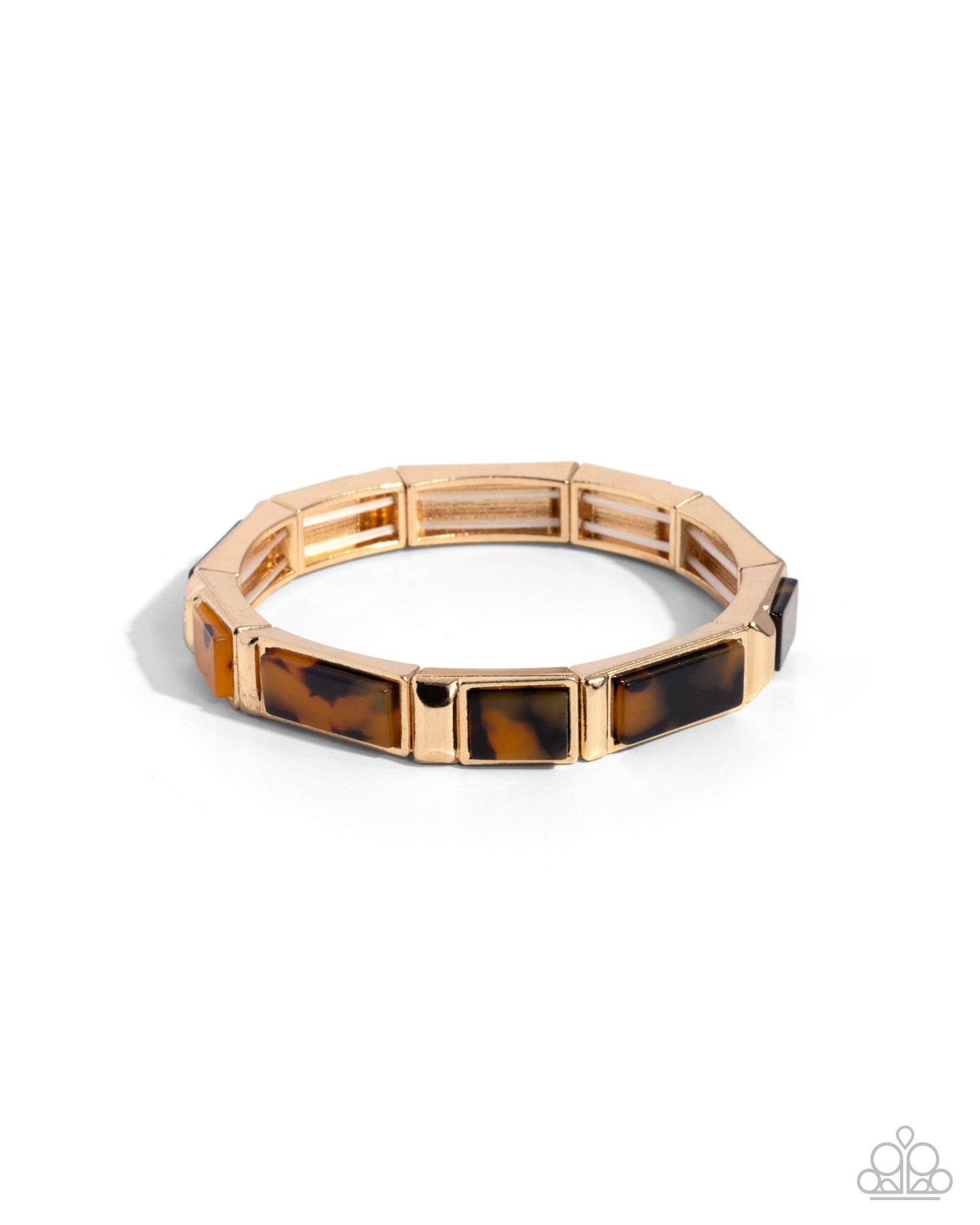 Paparazzi Acrylic Accent - Gold Bracelet