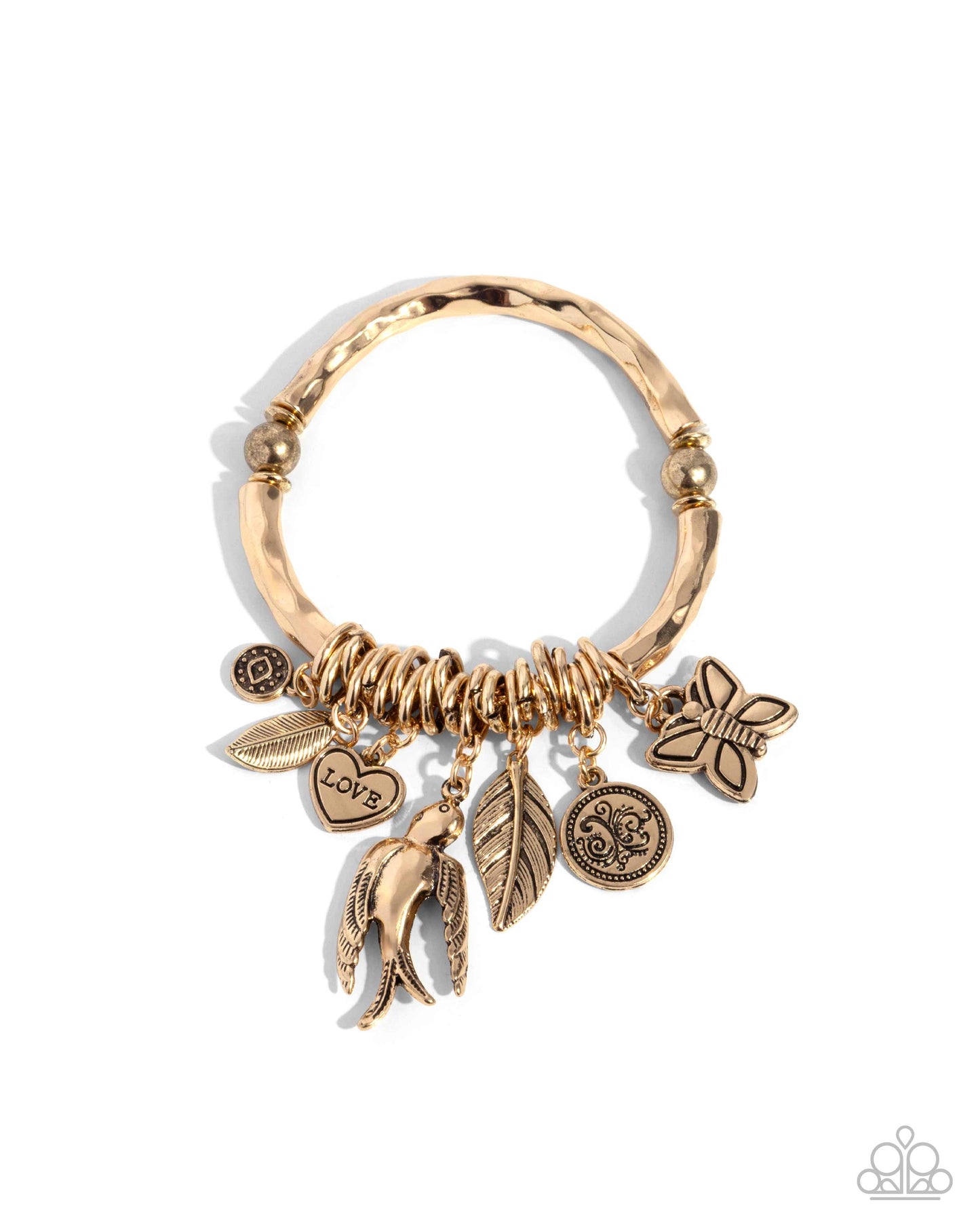 Paparazzi Wild and Scenic - Gold Charm Bracelet