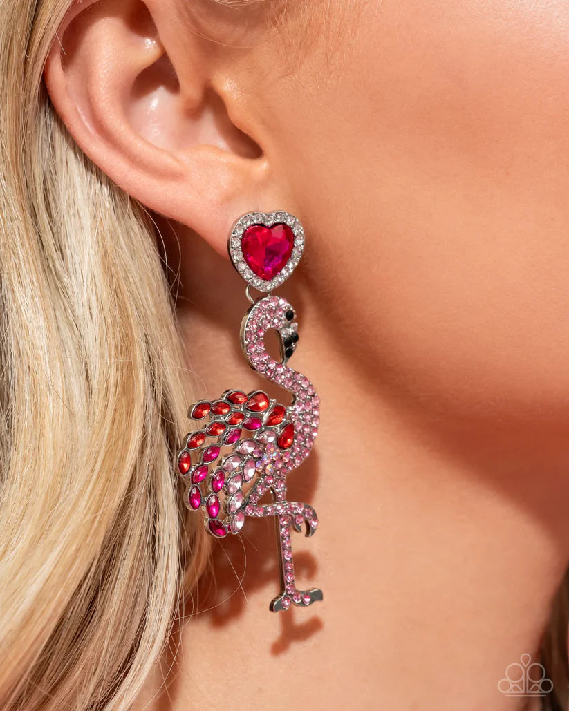 A Finishing Touch Flamingo Freestyle - Pink Earring