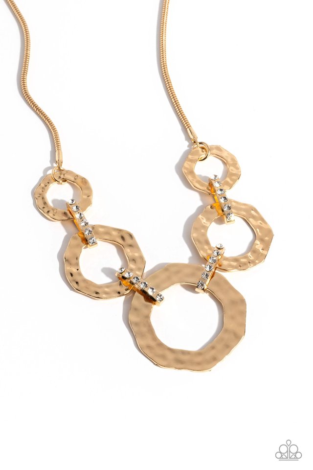 Paparazzi Rounded Redux - Gold Necklace