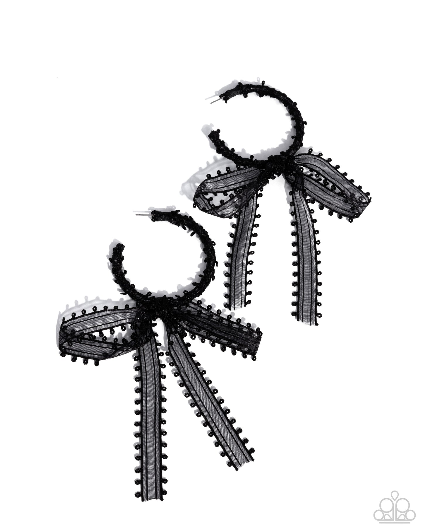 A Finishing Touch Brand New Bow - Black Earrings