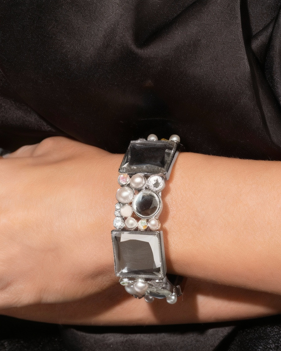 A Finishing Touch Glam to the Max - White Bracelet