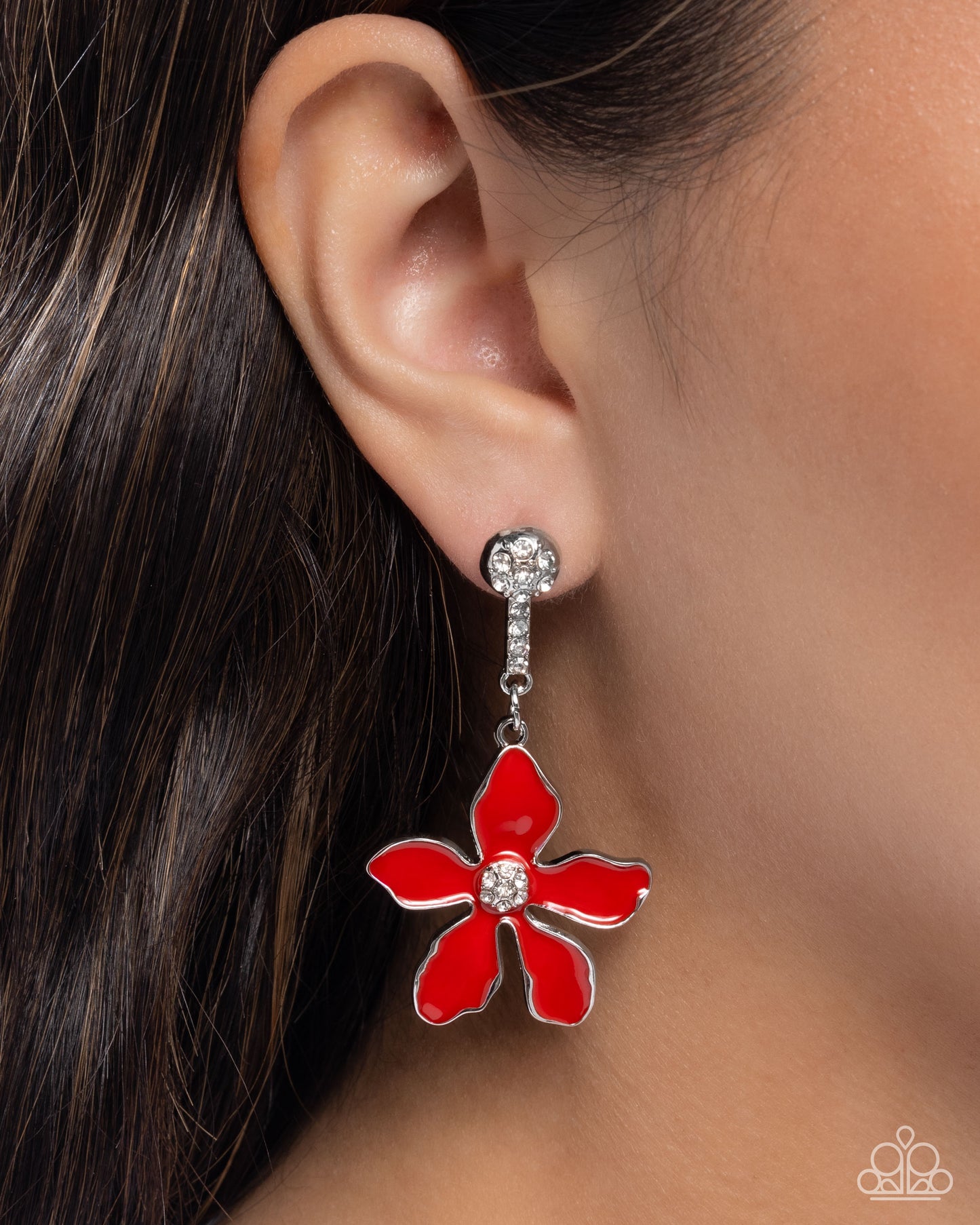 A Finishing Touch Floral Fleet - Red Earrings