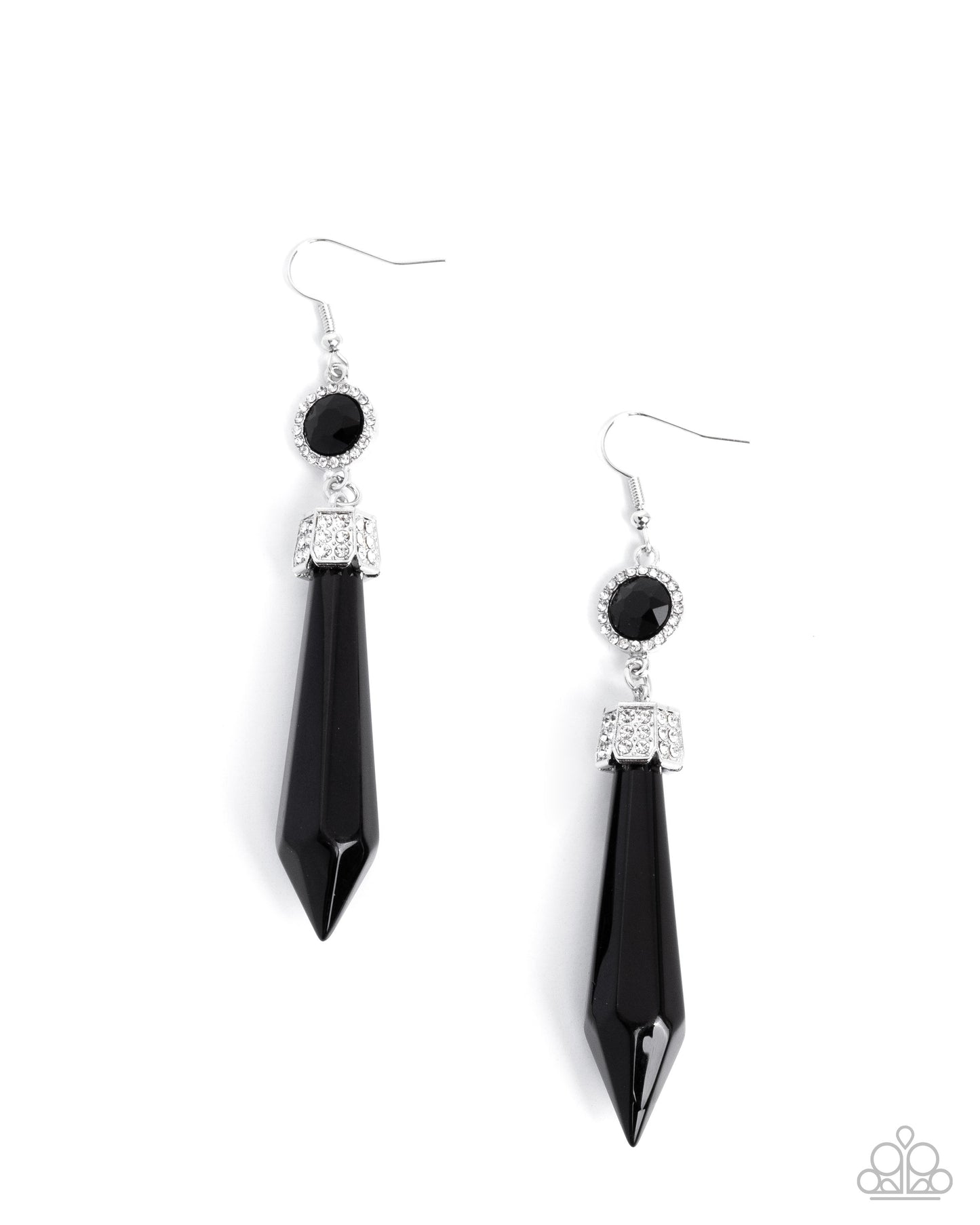 A Finishing Touch Palatial Pizzazz - Black Earrings
