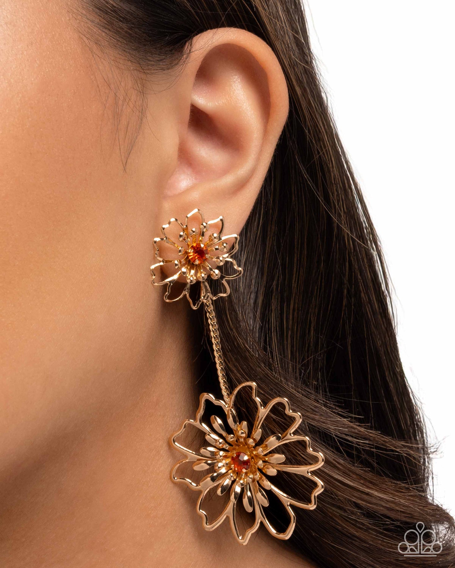 A Finishing Touch Wiry Whimsy - Orange Earrings