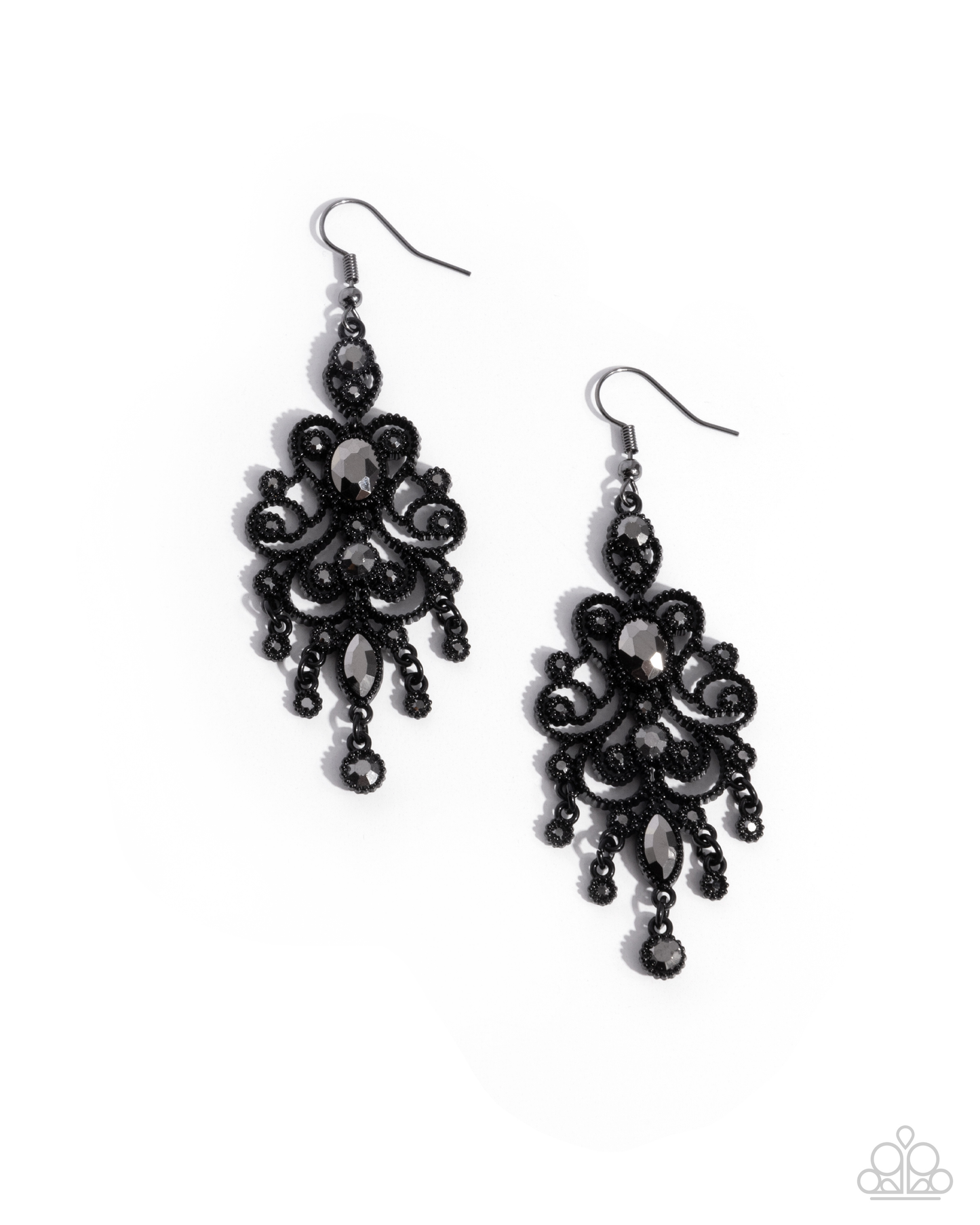 Paparazzi Chandelier Celebration - Black Earrings