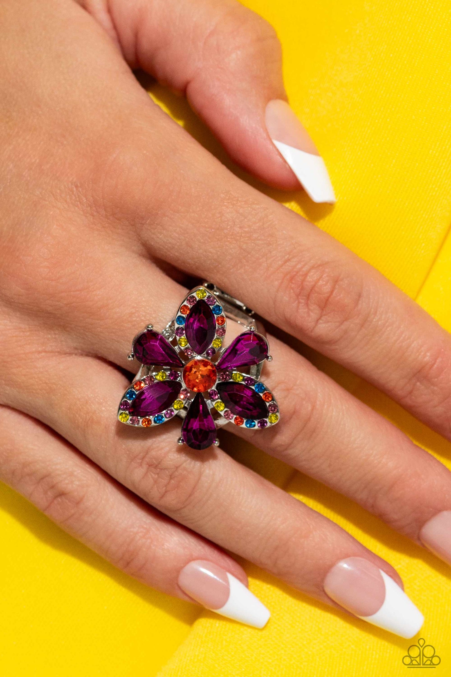 Paparazzi Blazing Blooms - Multi Ring