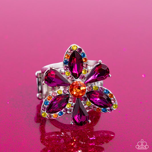 Paparazzi Blazing Blooms - Multi Ring