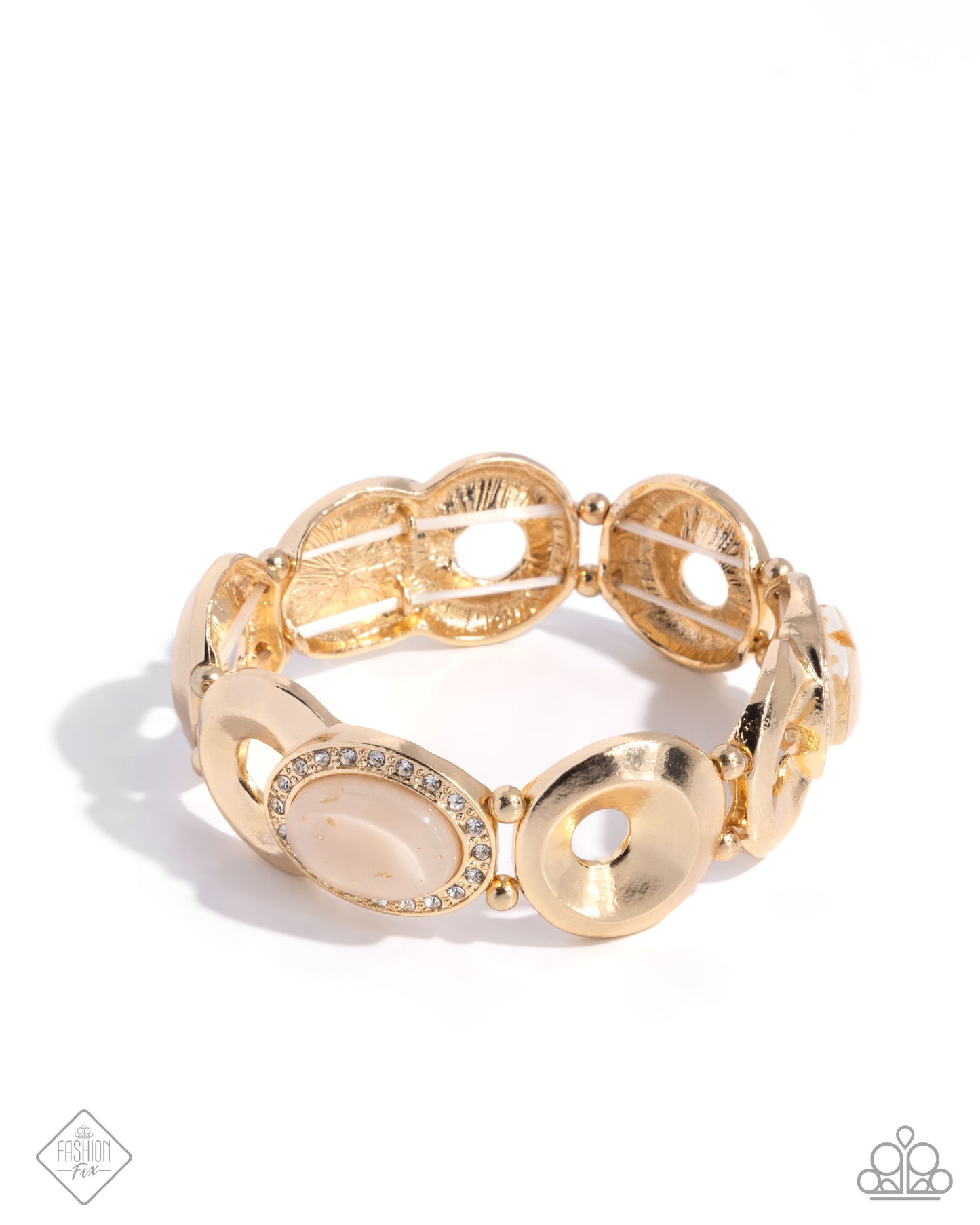 A Finishing Touch Spirited Softness - Gold Necklace and Feminine Flecks - Gold Bracelet 2pc Set