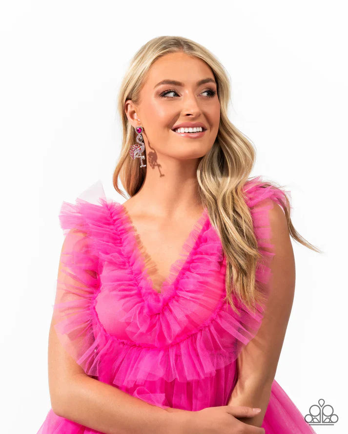 A Finishing Touch Flamingo Freestyle - Pink Earring