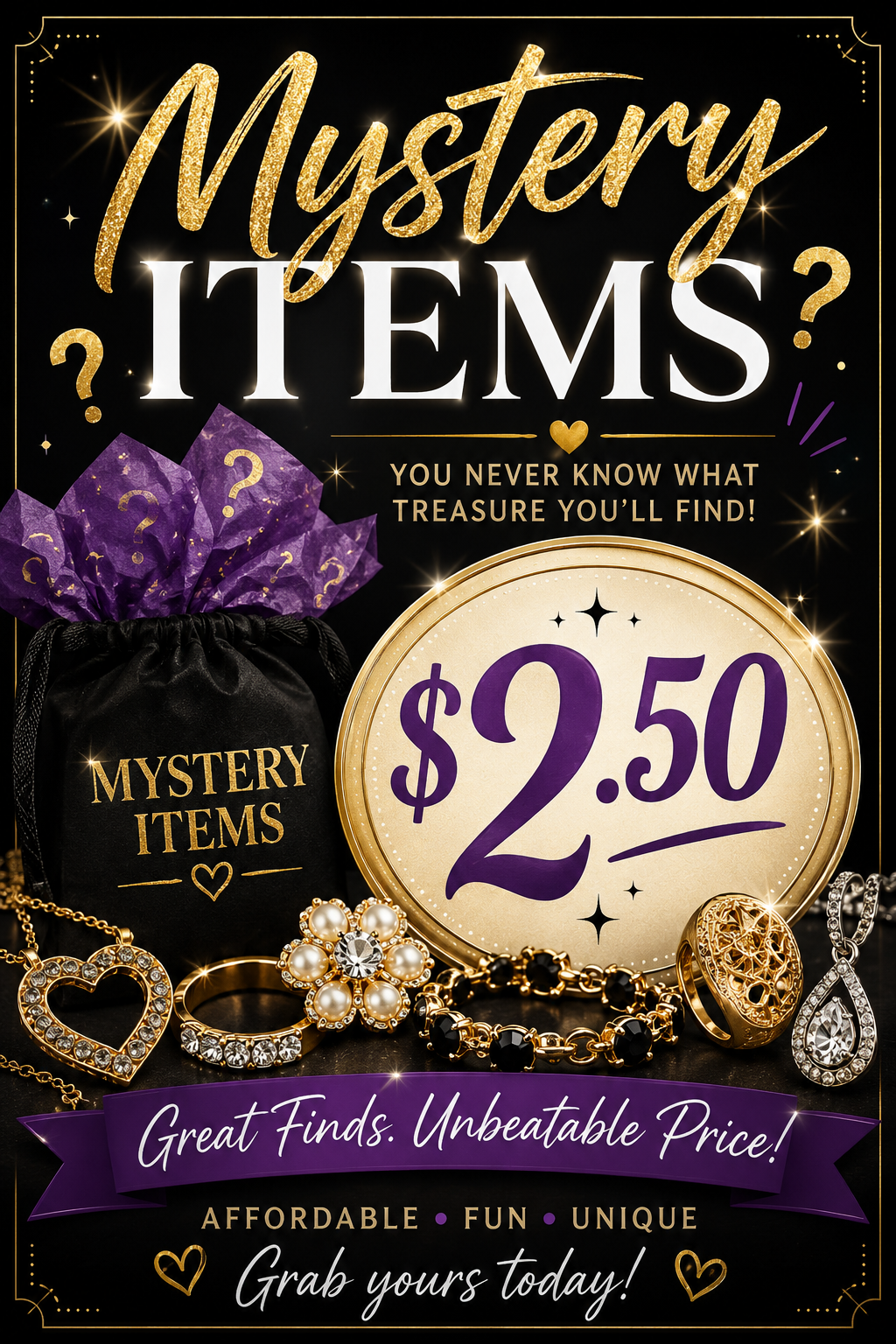 $2.50 Mystery Items