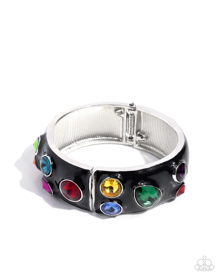 Paparazzi Planned Polka Dots - Multi Hinge Bracelet