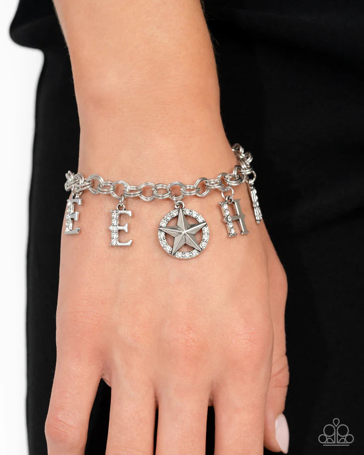 Paparazzi Yeehaw Yell - White Bracelet