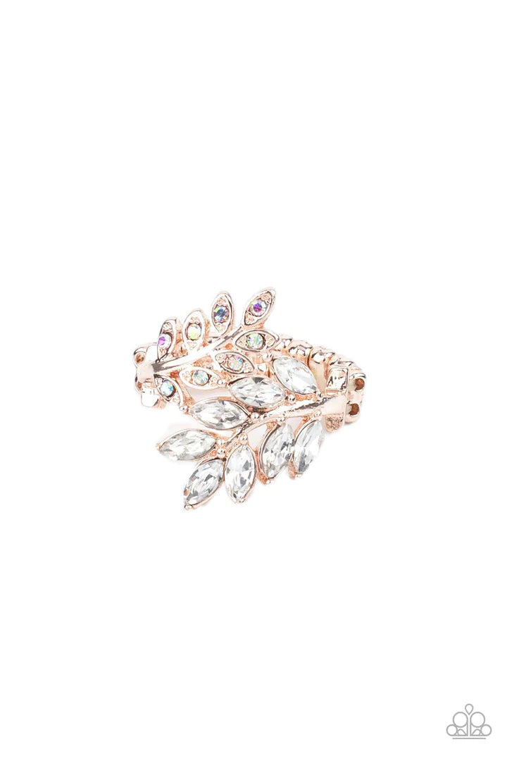 Paparazzi Glowing Gardenista - Rose Gold Ring