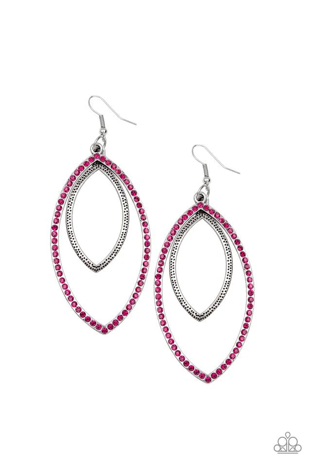 Paparazzi High Maintenance - Pink Earrings