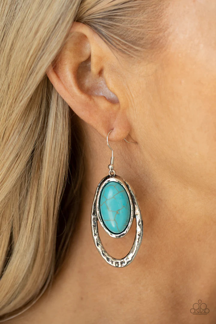 Paparazzi Pasture Paradise - Blue Earrings