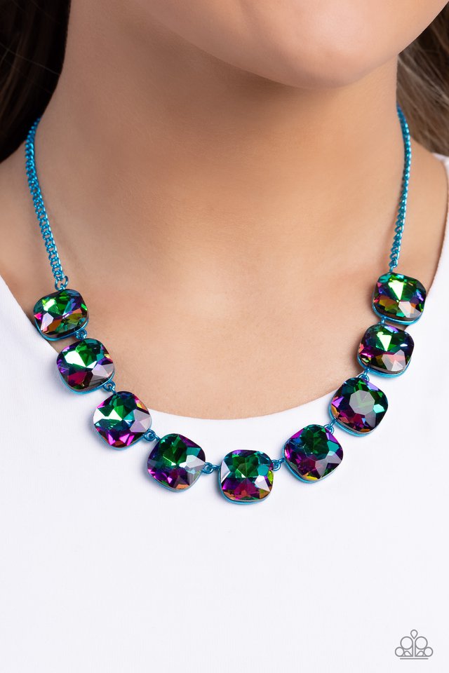 Paparazzi Combustible Command - Blue Necklace