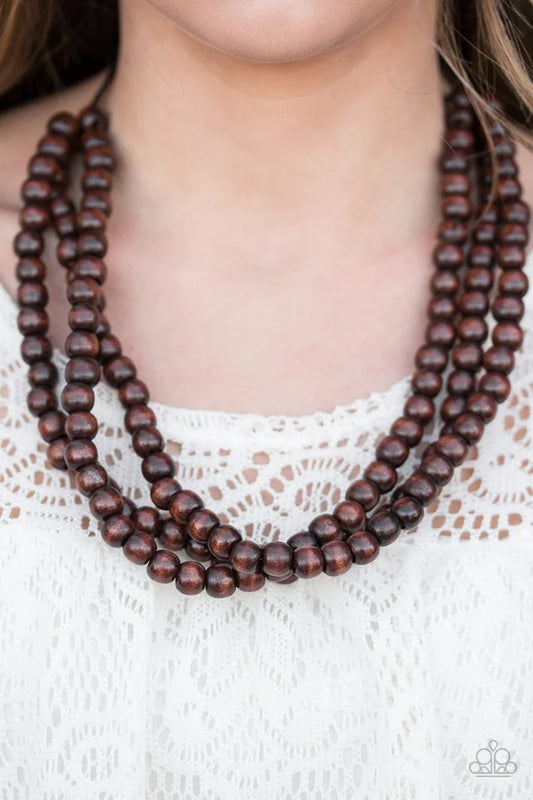 Paparazzi Summer Mai Tai - Brown Necklace