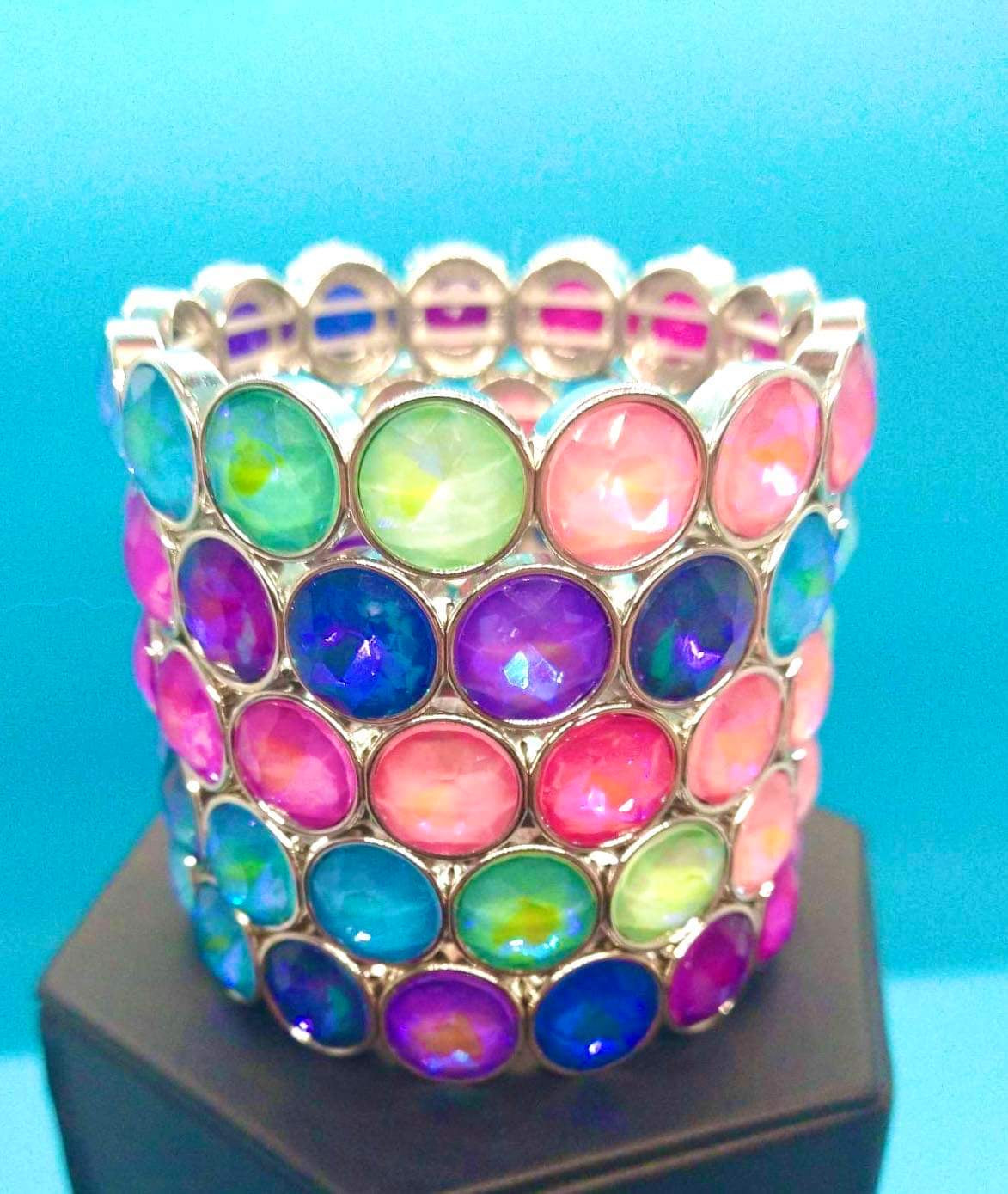 Paparazzi Radiant on Repeat  -  Multi Bracelet -    Pink Diamond Life of the Party Exclusive