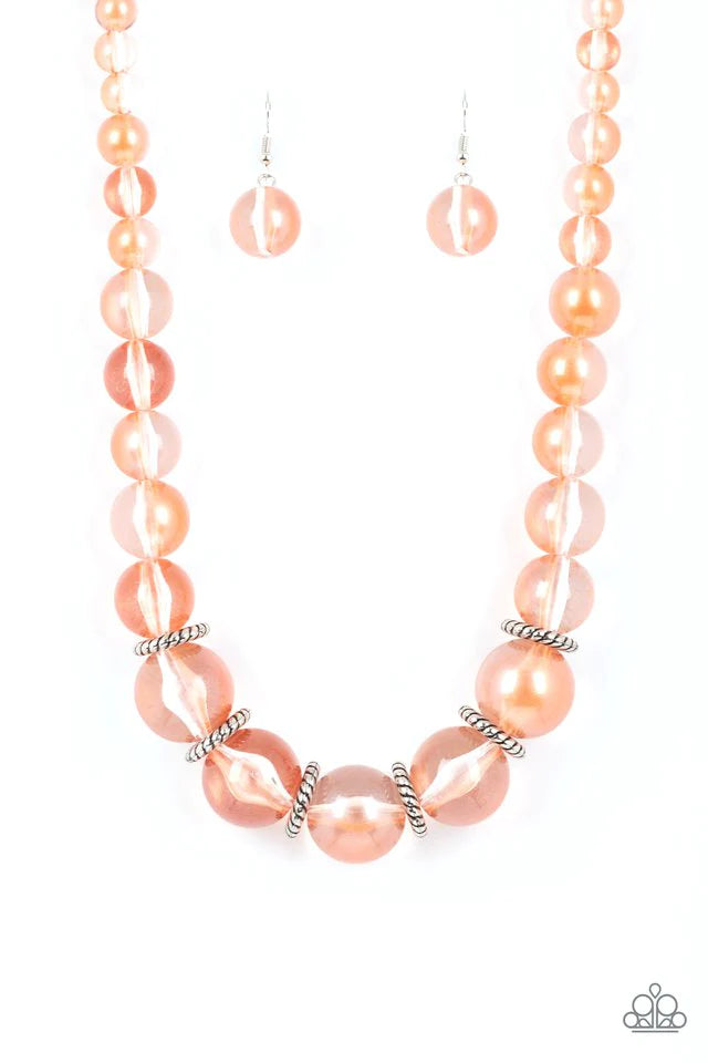 Paparazzi Marina Mirage - Orange Necklace Paparazzi Jewelry Images 