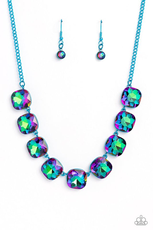 Paparazzi Combustible Command - Blue Necklace