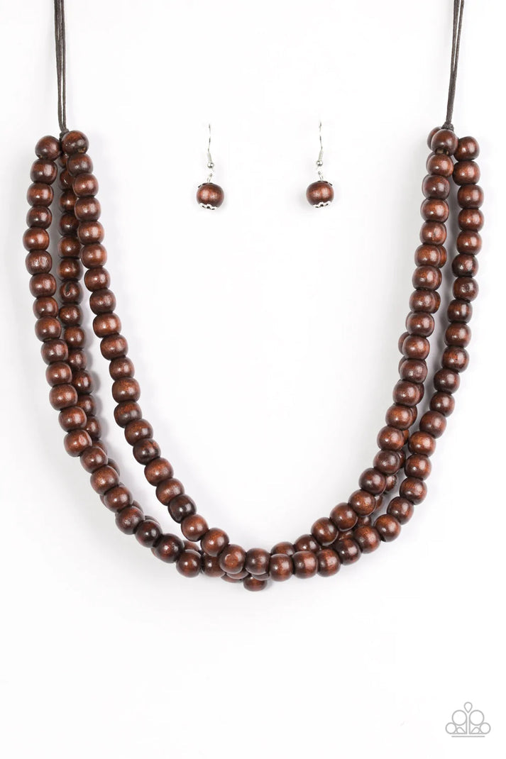 Paparazzi Summer Mai Tai - Brown Necklace