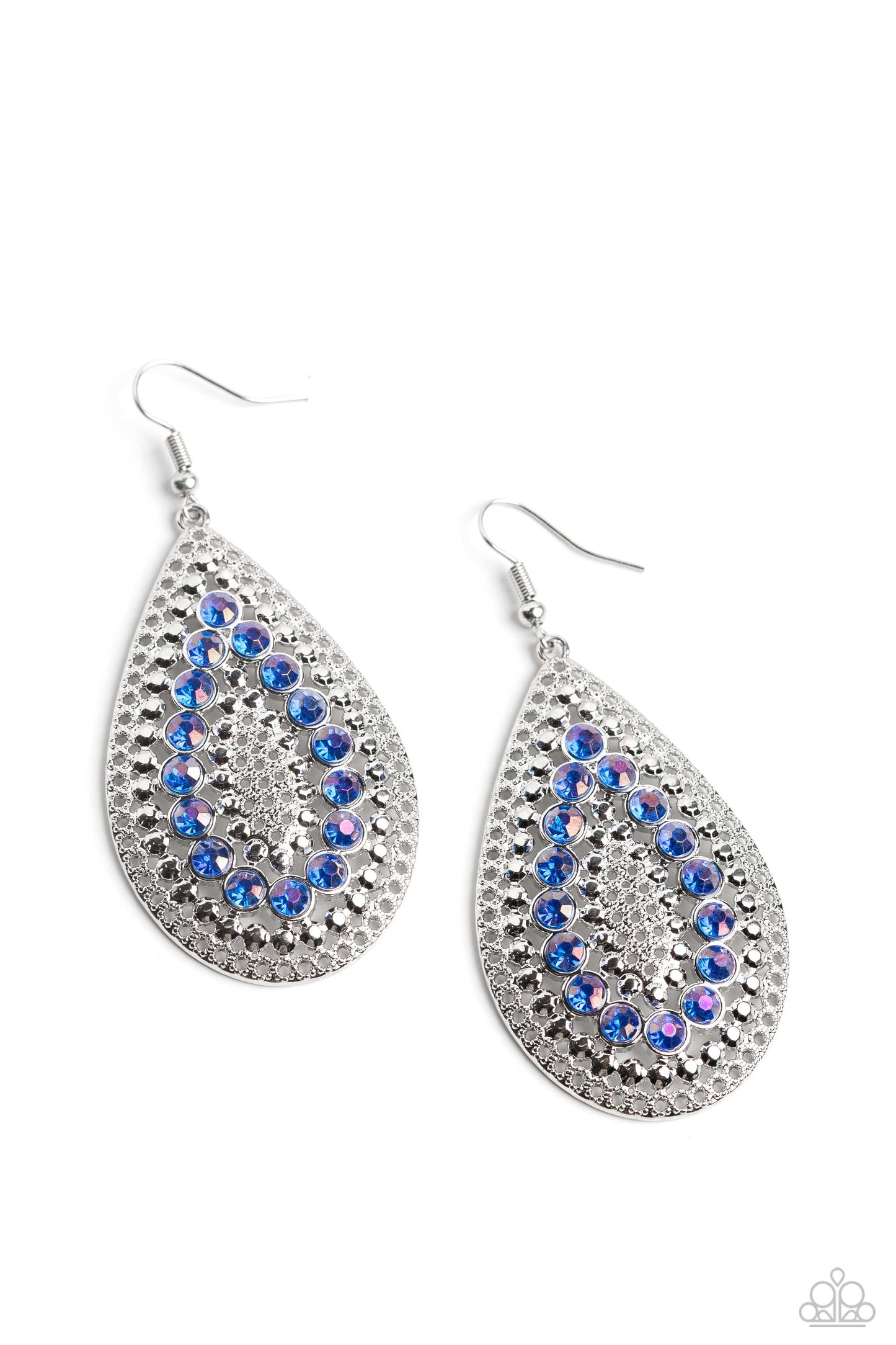 Paparazzi Spirited Socialite - Blue Earrings 